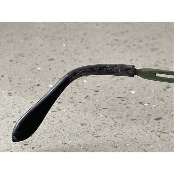 Vintage First Lady Japan Eyeglasses Frames ONLY 5 1/4 Full Rim 52-20 oval metal main image 4